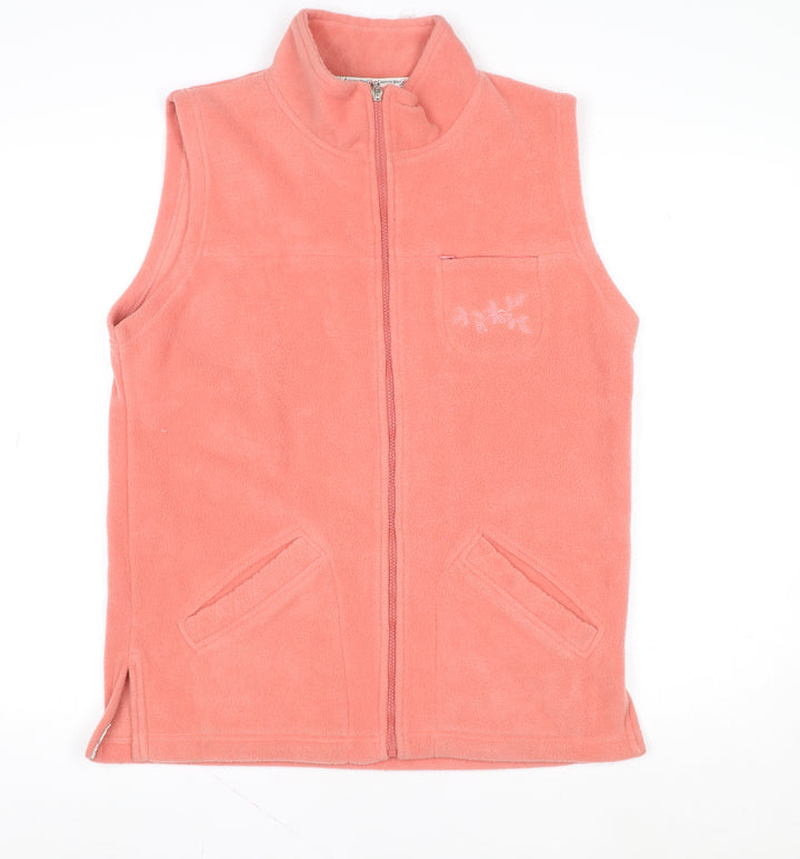 Country Rose Womens Pink Fleece Waistcoat Size M 14-16 Bodywarmer