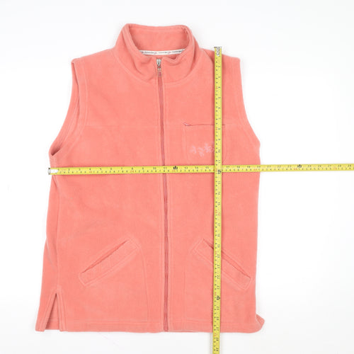 Country Rose Womens Pink Fleece Waistcoat Size M 14-16 Bodywarmer