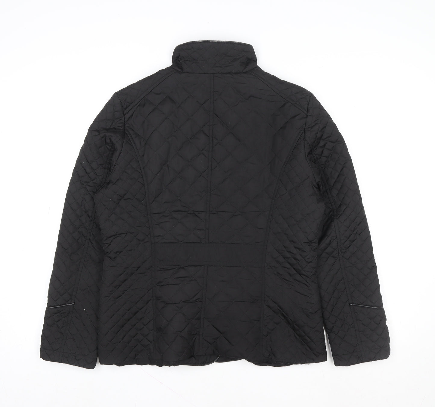 Wallis Womens Black Quilted Mid-Length Jacket Size 14