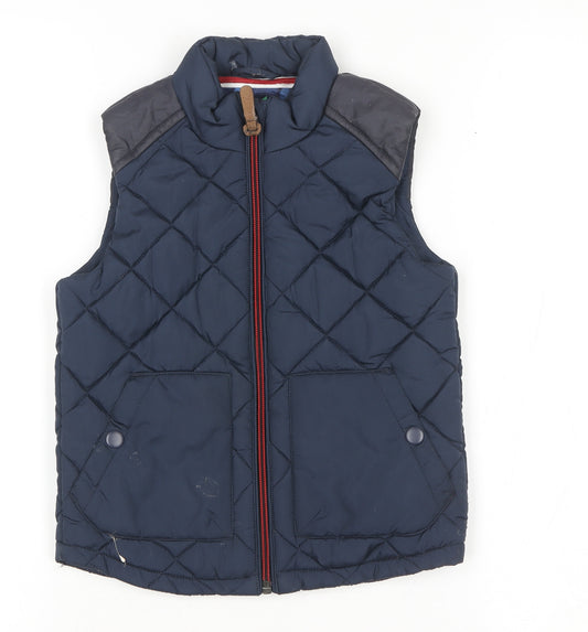 Next Boys Blue Quilted Padded Gilet Waistcoat 4-5 Years