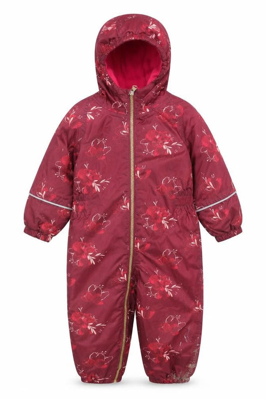 Regatta Unisex Baby Red Floral Hooded Waterproof Coverall 18-24 Months