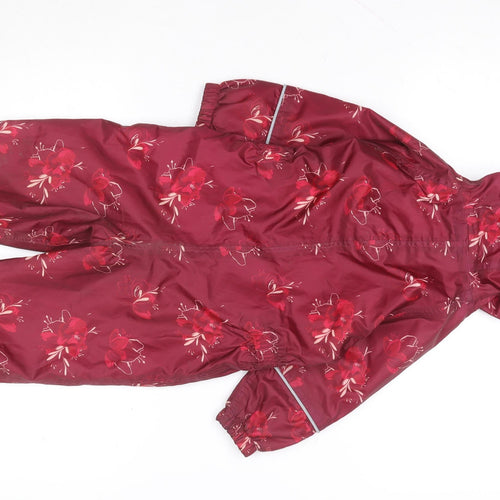 Regatta Unisex Baby Red Floral Hooded Waterproof Coverall 18-24 Months