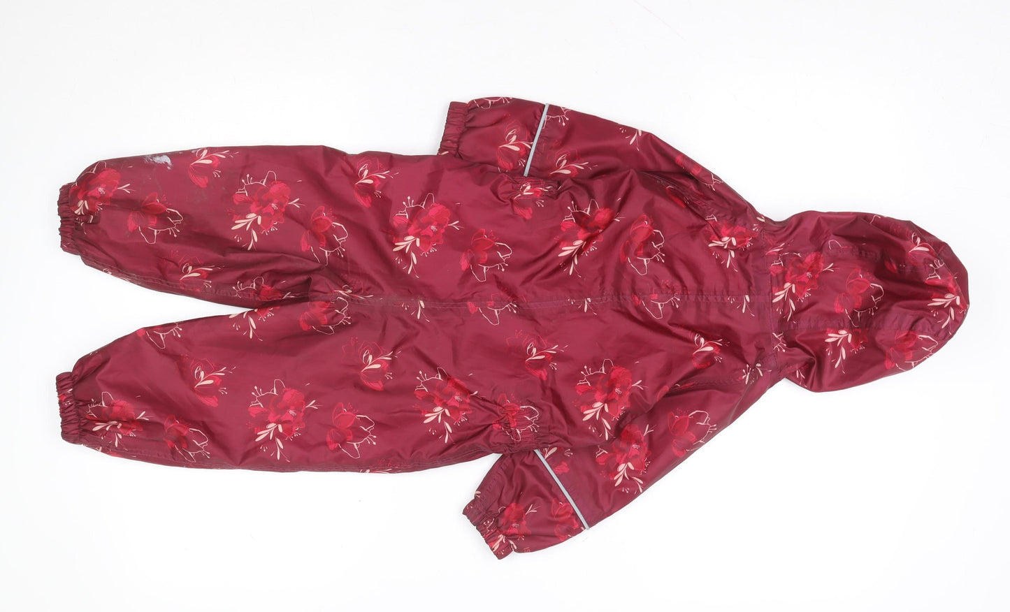 Regatta Unisex Baby Red Floral Hooded Waterproof Coverall 18-24 Months