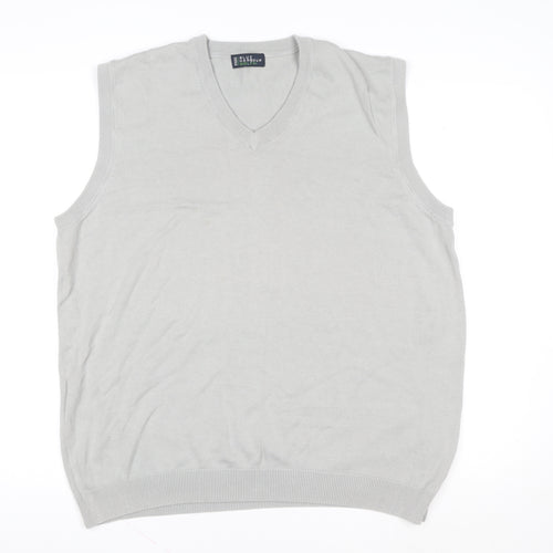 Marks and Spencer Blue Harbour Golf Mens Grey Cotton Waistcoat XL