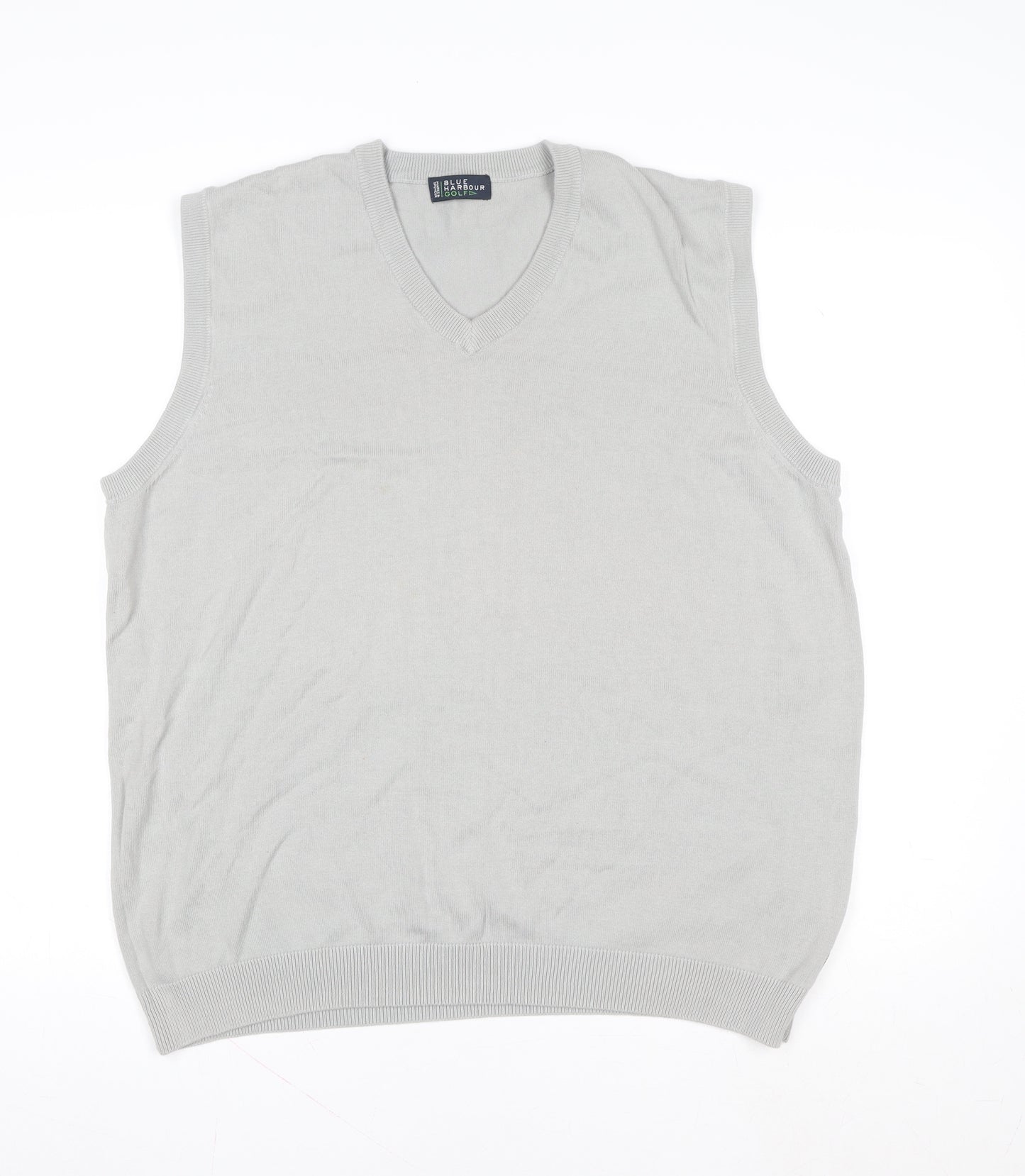 Marks and Spencer Blue Harbour Golf Mens Grey Cotton Waistcoat XL