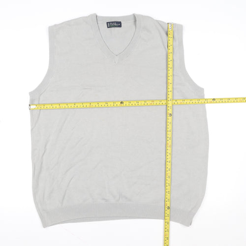 Marks and Spencer Blue Harbour Golf Mens Grey Cotton Waistcoat XL