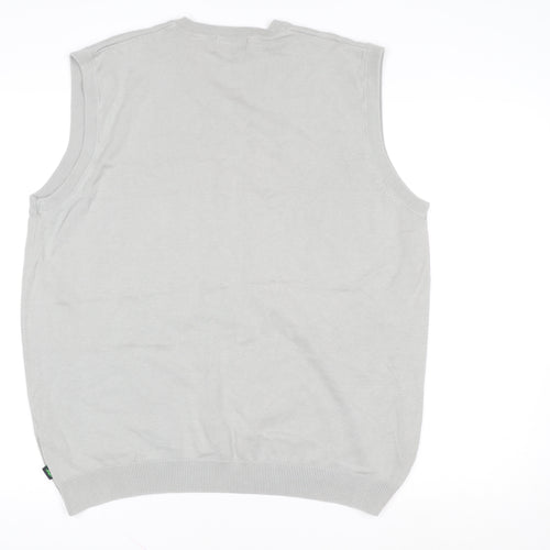 Marks and Spencer Blue Harbour Golf Mens Grey Cotton Waistcoat XL