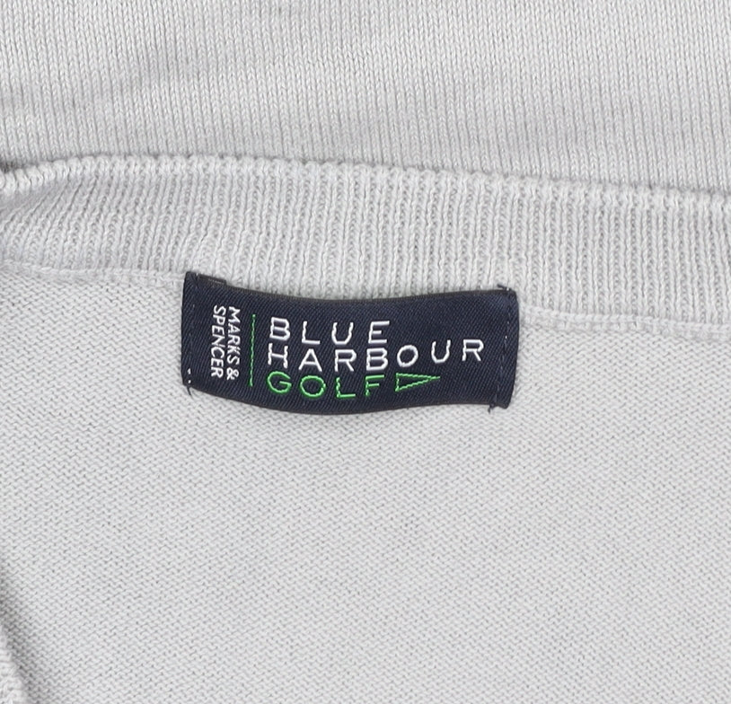 Marks and Spencer Blue Harbour Golf Mens Grey Cotton Waistcoat XL