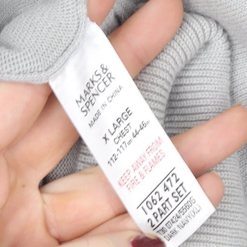 Marks and Spencer Blue Harbour Golf Mens Grey Cotton Waistcoat XL