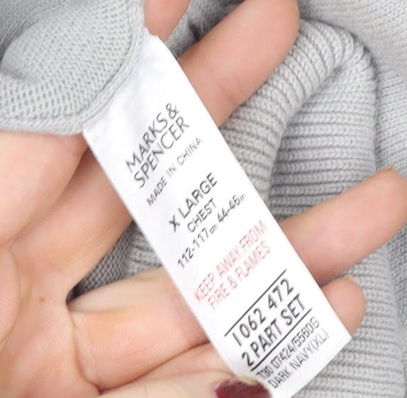 Marks and Spencer Blue Harbour Golf Mens Grey Cotton Waistcoat XL