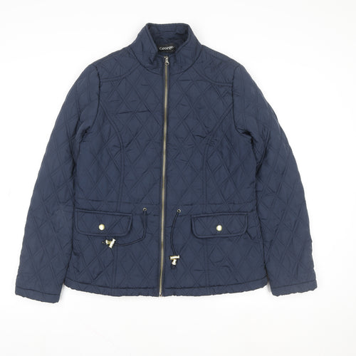George Women’s Blue Quilted Mid-Length Jacket UK 12