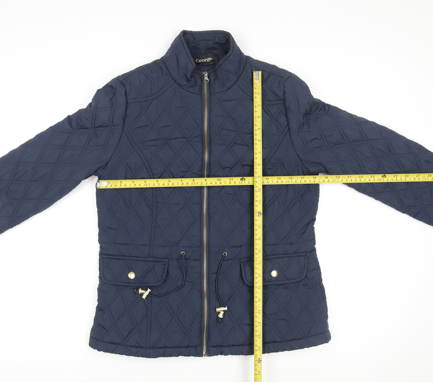 George Women’s Blue Quilted Mid-Length Jacket UK 12