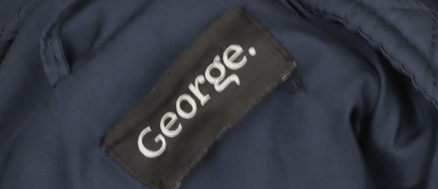 George Women’s Blue Quilted Mid-Length Jacket UK 12