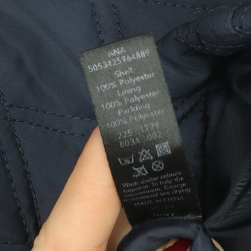 George Women’s Blue Quilted Mid-Length Jacket UK 12