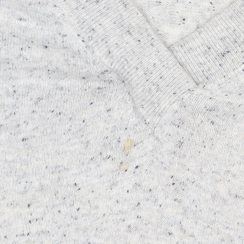 Superdry Women's Grey V-Neck Pullover Jumper XS Wool Blend