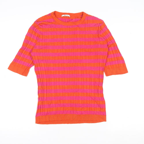 Tu Women’s Multicoloured Striped Knit T-Shirt Size 14