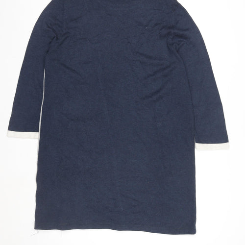 Roman Women’s Blue Grey Colourblock Knit Tunic Top Size 16