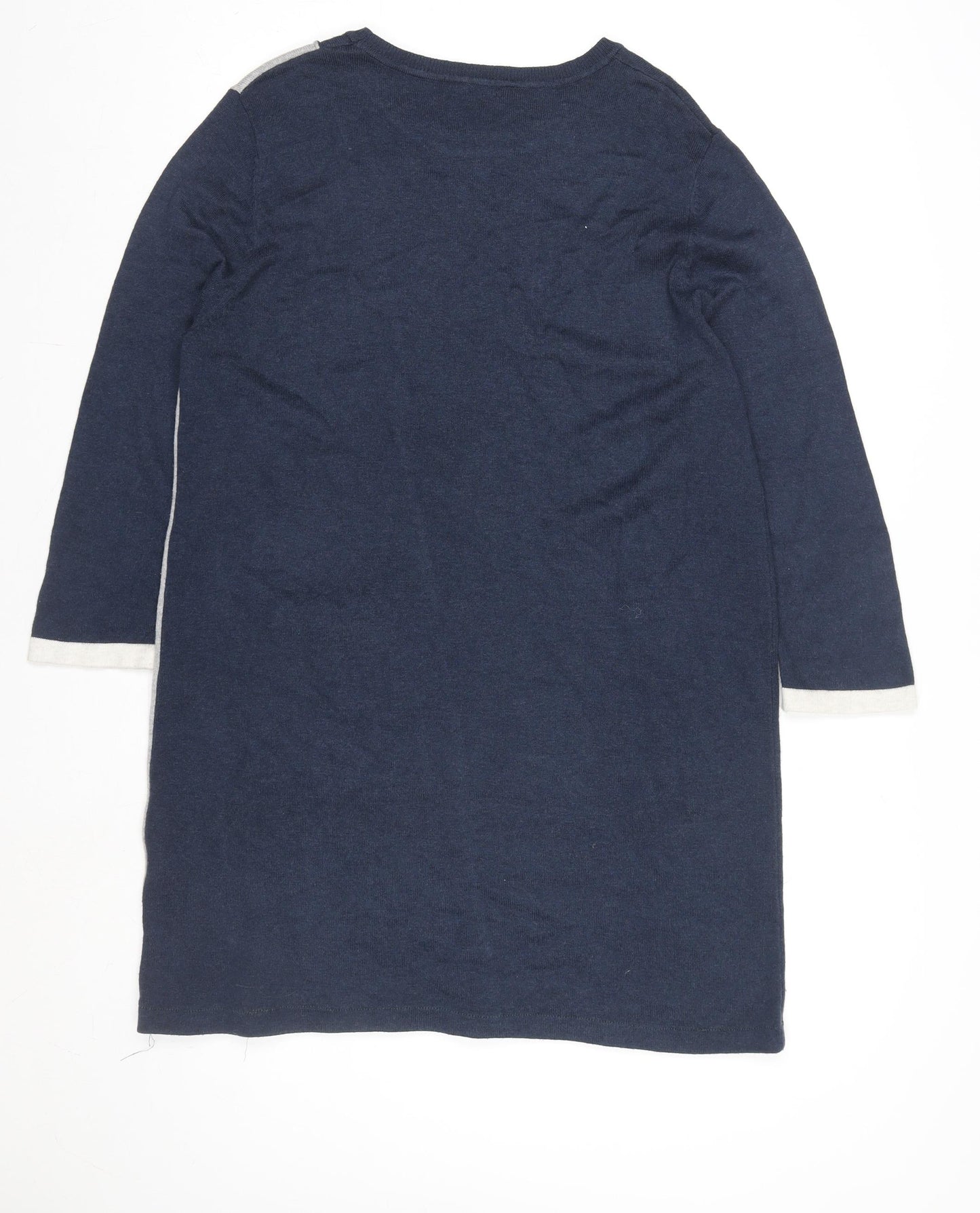 Roman Women’s Blue Grey Colourblock Knit Tunic Top Size 16