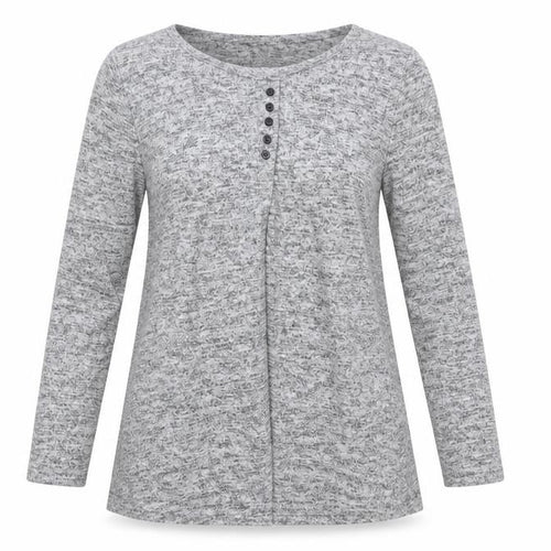 Quiz Women’s Grey Long Sleeve Jersey Top Size 12 Classic Style