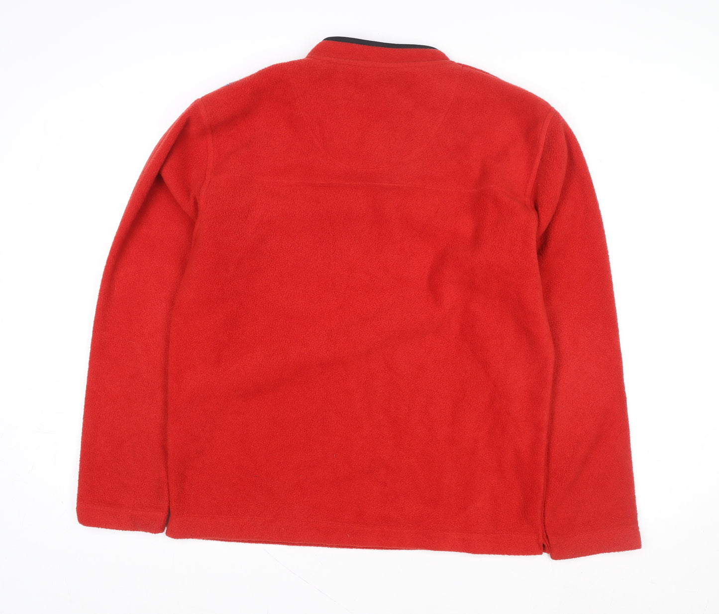 Mainstream Men’s Red Fleece V-Neck Pullover Sweatshirt Medium