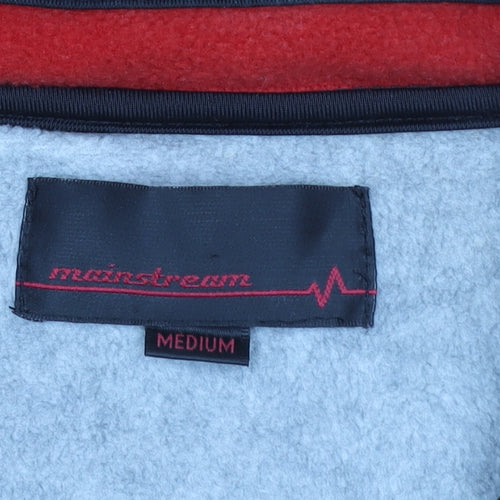 Mainstream Men’s Red Fleece V-Neck Pullover Sweatshirt Medium