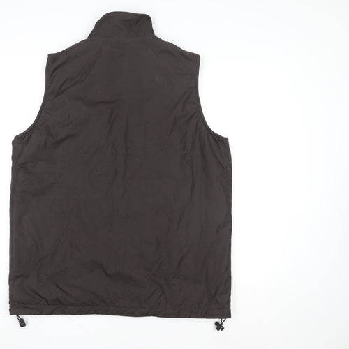 EWM Men's Brown Full Zip Fleece Lined Bodywarmer Waistcoat M