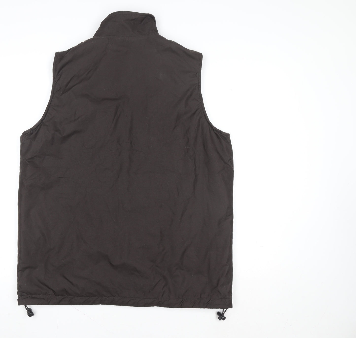 EWM Men's Brown Full Zip Fleece Lined Bodywarmer Waistcoat M