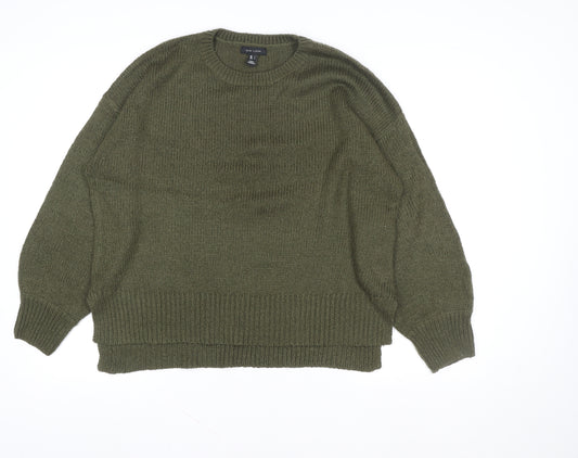 New Look Women’s Green Acrylic Crew Neck Chunky Knit Jumper Size L