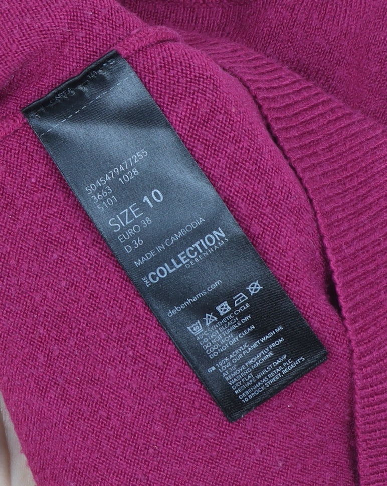 Debenhams The Collection Women’s Pink Acrylic Pullover Sweater Size 10
