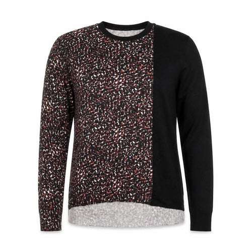 Long Tall Sally Women's Multicoloured Animal Print Knit Blouse Size S Tall