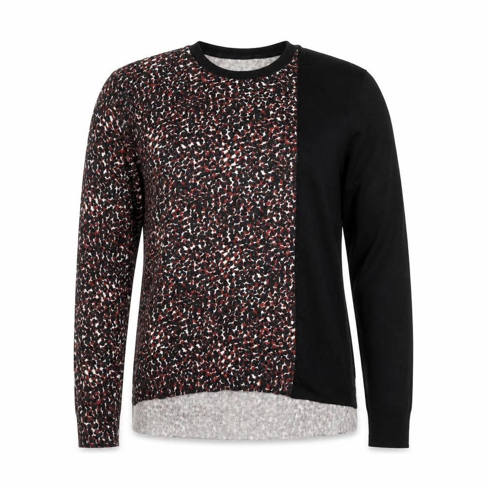 Long Tall Sally Women's Multicoloured Animal Print Knit Blouse Size S Tall