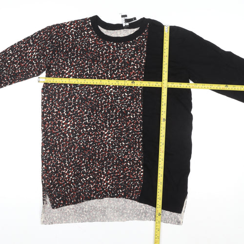 Long Tall Sally Women's Multicoloured Animal Print Knit Blouse Size S Tall