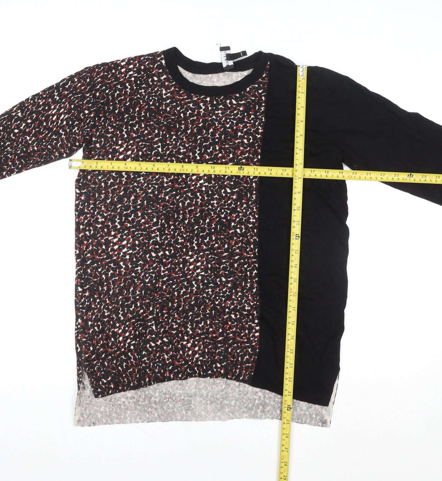 Long Tall Sally Women's Multicoloured Animal Print Knit Blouse Size S Tall