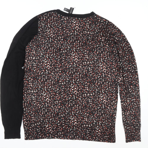 Long Tall Sally Women's Multicoloured Animal Print Knit Blouse Size S Tall