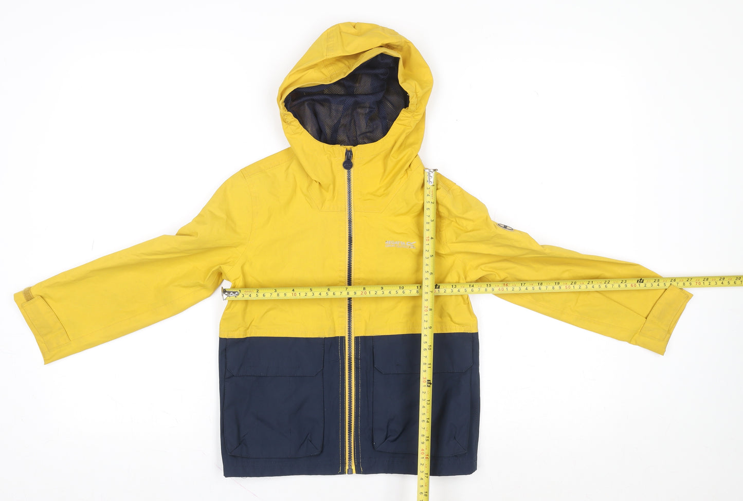 Regatta Boys Yellow Waterproof Hooded Rain Coat 5-6 Years