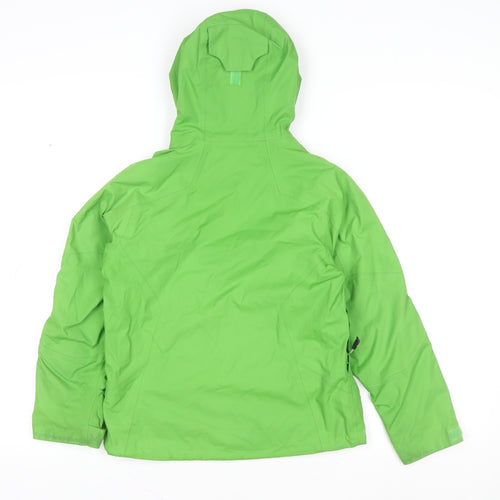 Quechua Boys Green Waterproof Ski Jacket 8 Years Hooded Winter Coat