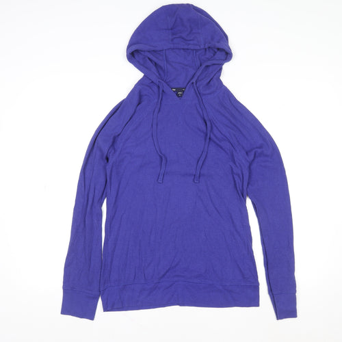 GAP Women's Blue Pullover Hoodie Medium Cotton Blend Casual