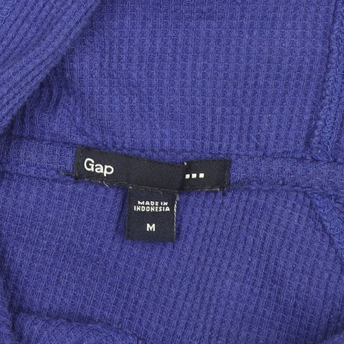 GAP Women's Blue Pullover Hoodie Medium Cotton Blend Casual