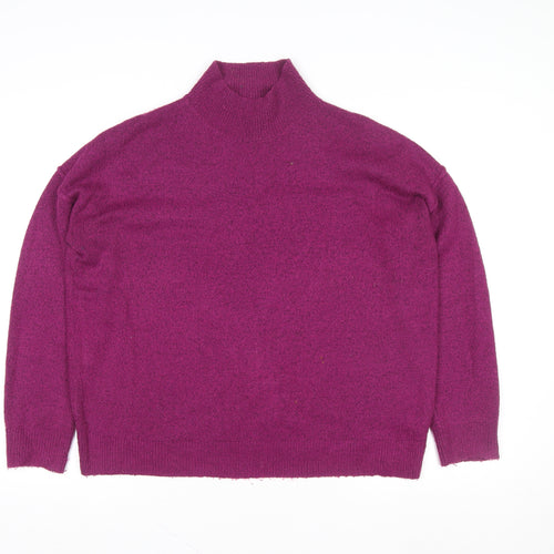 Red Herring Women’s Purple Mock Neck Long Sleeve Jumper Size 12