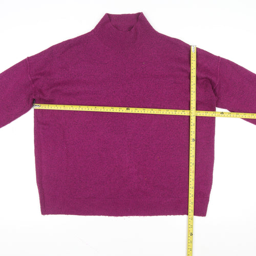 Red Herring Women’s Purple Mock Neck Long Sleeve Jumper Size 12