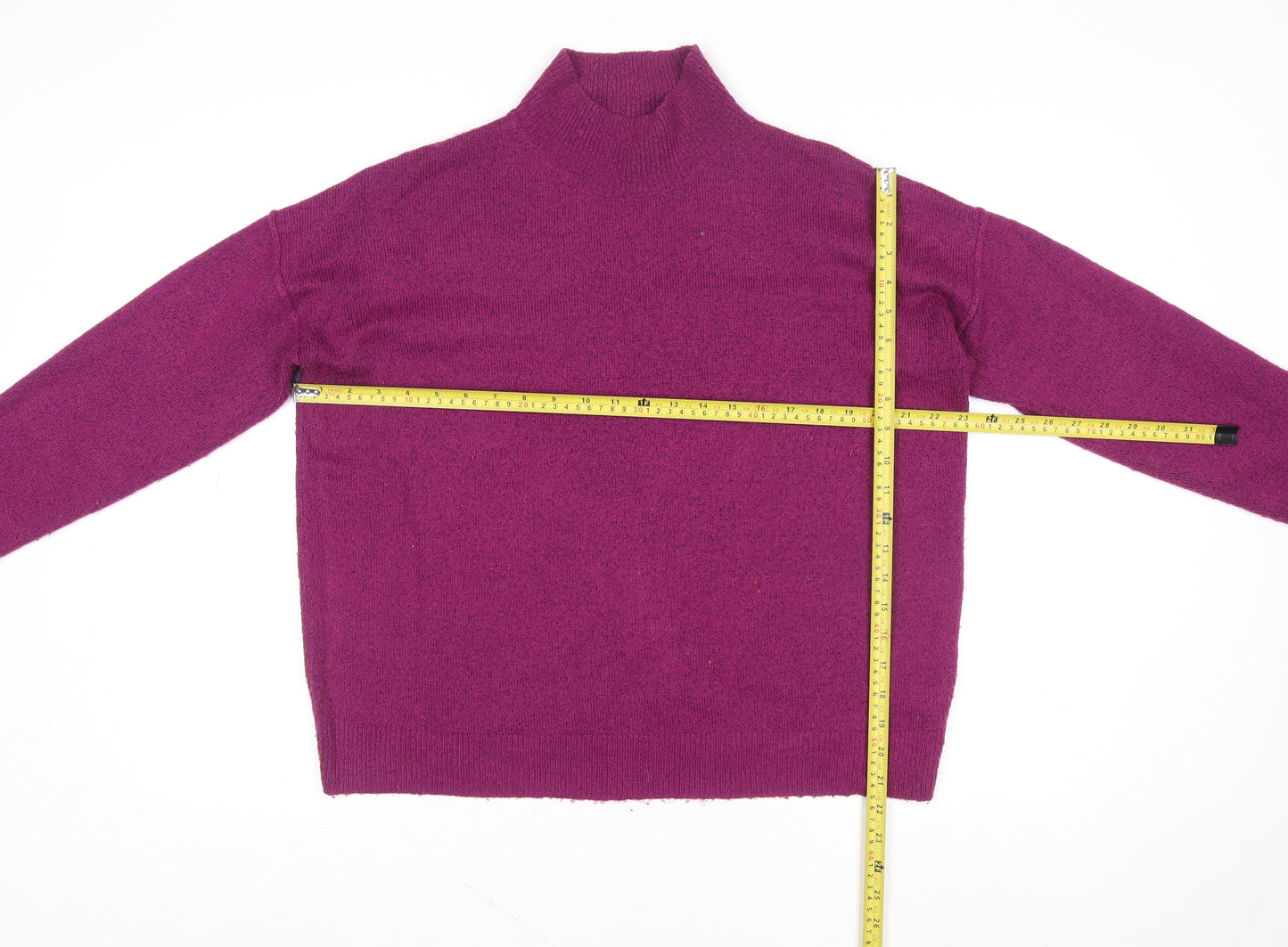 Red Herring Women’s Purple Mock Neck Long Sleeve Jumper Size 12