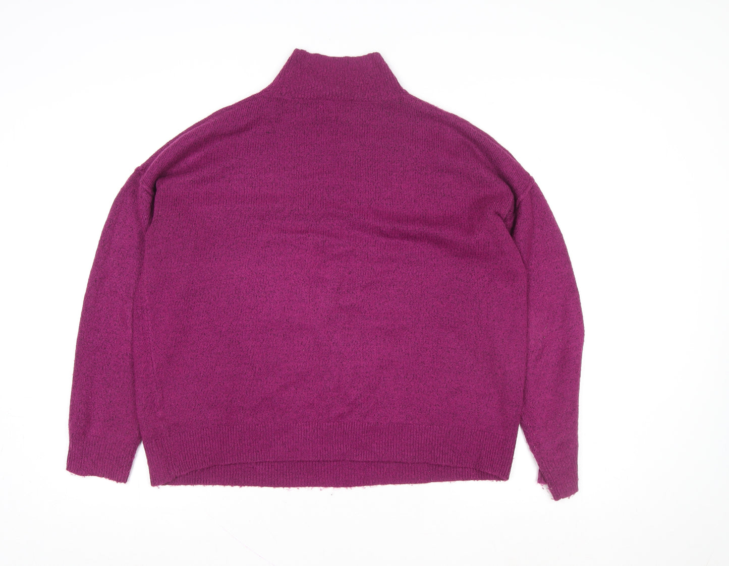 Red Herring Women’s Purple Mock Neck Long Sleeve Jumper Size 12
