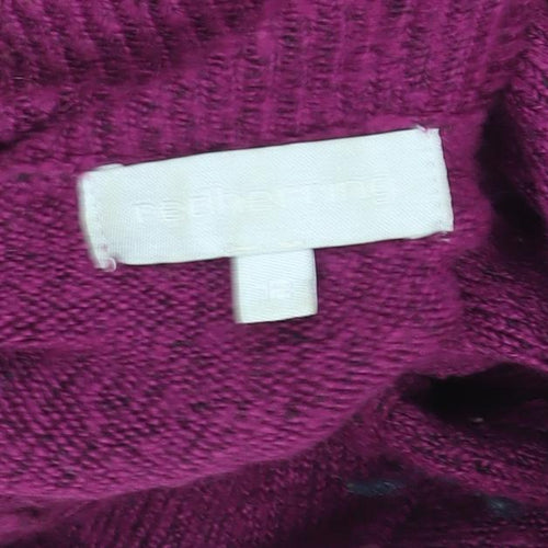 Red Herring Women’s Purple Mock Neck Long Sleeve Jumper Size 12