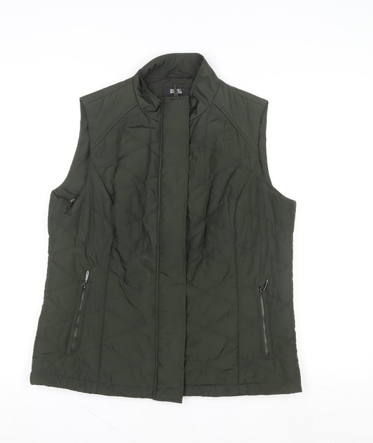 Marks and Spencer Women’s Green Quilted Puffer Waistcoat Size 12