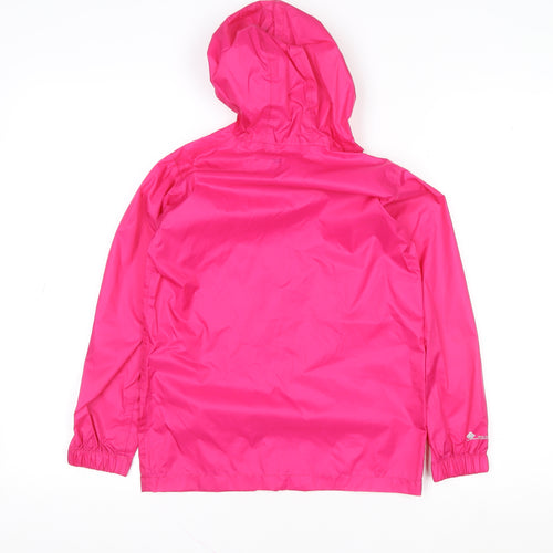 Regatta Girls Pink Waterproof Hooded Rain Coat Jacket 7-8 Years