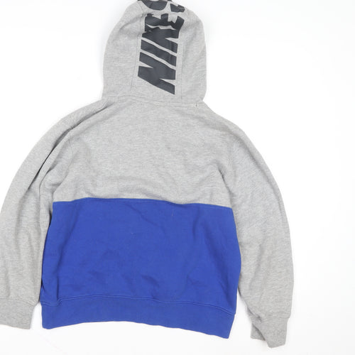 Nike SB Boys Grey Blue Pullover Hoodie Cotton Blend 12-13 Years