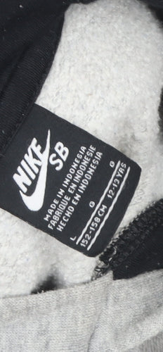 Nike SB Boys Grey Blue Pullover Hoodie Cotton Blend 12-13 Years