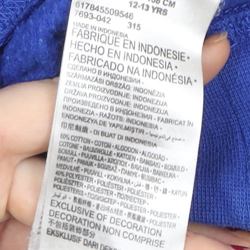 Nike SB Boys Grey Blue Pullover Hoodie Cotton Blend 12-13 Years