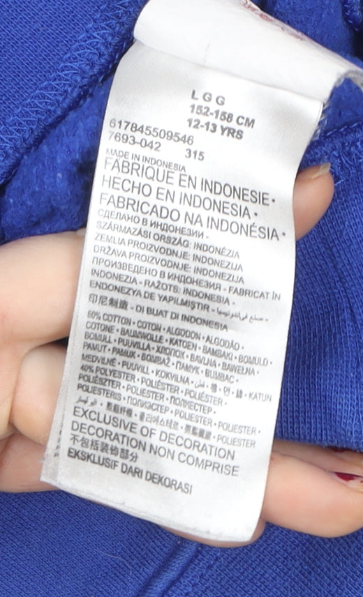 Nike SB Boys Grey Blue Pullover Hoodie Cotton Blend 12-13 Years