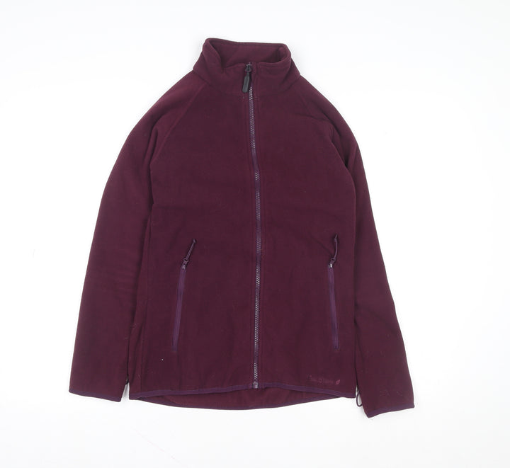 Peter Storm Womens Purple Fleece Zip Jacket Size 8 Regular Fit